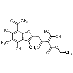 CAS#: 55570-93-9， Ethyl (2Z)-2-[(7-Acetyl-4,6-Dihydroxy-3,5-Dimethyl-1-Benzofuran-2-Yl)Acetyl]-3-Hydroxy-2-Butenoate