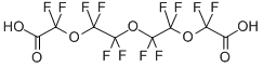 structure of CAS# 55621-18-6, Perfluoro-3,6,9-Trioxaundecane-1,11-Dioic Acid;PERFLUORO-3,6,9-TRIOXAUNDECANE-1,11-DIOIC ACID;PERFLUORO-3,6,9-TRIOXAUNDECANT-1,11-DIOIC ACID;Perfluoro-3,6,9-Trioxaundecane-1,11-Dioc Acid