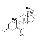 CAS#: 5566-13-2， (3beta)-3,17-Dihydroxy-6-Methylpregn-5-En-20-One