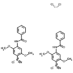 结构式 CAS# 55663-99-5, 4-(苯甲酰基氨基)-2,5-二甲氧基偶氮苯氯化物-二氯锌(2:2:1)