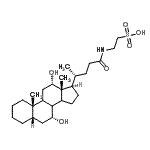 CAS#: 5571-91-5， 2-{[(5beta,7alpha,8xi,9xi,12alpha,14xi)-7,12-Dihydroxy-24-Oxocholan-24-Yl]Amino}Ethanesulfonic Acid