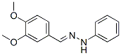 structure of CAS# 55754-32-0, 3,4-Dimethoxybenzaldehyde Phenylhydrazone;N-[(3,4-Dimethoxyphenyl)Methyleneamino]Aniline;[(3,4-Dimethoxybenzylidene)Amino]-Phenyl-Amine;3,4-Dimethoxybenzaldehyde Phenylhydrazone