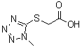 结构式 CAS# 55862-52-7, [(1-甲基-1H-四唑-5-基)硫基]乙酸