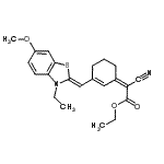 CAS#: 56001-97-9， Ethyl (2Z)-Cyano{3-[(Z)-(3-Ethyl-6-Methoxy-1,3-Benzothiazol-2(3H)-Ylidene)Methyl]-2-Cyclohexen-1-Ylidene}Acetate