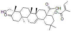 CAS#: 561-47-7， 24-Hydroxy-22beta-[[(Z)-2-Methyl-1-Oxo-2-Butenyl]Oxy]-3-Oxo-Olean-12-En-28-Oic Acid