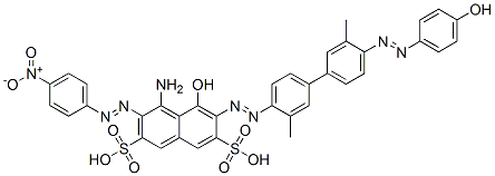 CAS#: 56148-97-1， 4-Amino-5-Hydroxy-6-[[4'-[(4-Hydroxyphenyl)Azo]-3,3'-Dimethyl[1,1'-Biphenyl]-4-Yl]Azo]-3-[(4-Nitrophenyl)Azo]Naphthalene-2,7-Disulphonic Acid