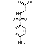 structure of CAS# 5616-30-8, N-[(4-Aminophenyl)Sulfonyl]Glycine;(4-Amino-benzenesulfonylamino)-acetic acid;(4-Aminobenzenesulfonylamino)aceticacid;Sulfanilamidoacetic acid
