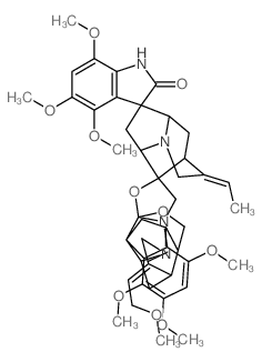 CAS#: 56197-32-1， (2R,19'E)-18'-Demethoxy-2-Deoxo-17,17'-Dideoxy-2,16':2,17-Bisoxy-1,17'-Bi(Gardneramine Oxindole)