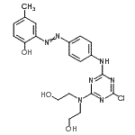CAS#: 56275-25-3， 2-{[4-({4-[Bis(2-Hydroxyethyl)Amino]-6-Chloro-1,3,5-Triazin-2-Yl}Amino)Phenyl]Diazenyl}-4-Methylphenol
