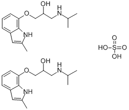 CAS#: 56396-94-2， Bis[4-[2-Hydroxy-3-(Isopropylamino)Propoxy]-2-Methyl-1H-Indole] Sulphate