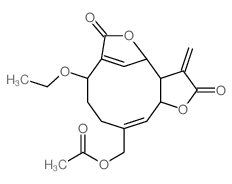 CAS#: 56650-63-6， (3aS,4R,8R,11E,12aR)-11-[(Acetyloxy)methyl]-8-ethoxy-3a,4,8,9,10,12a-hexahydro-3-methylene-6H-4,7-Methenofuro[3,2-c]oxacycloundecin-2,6(3H)-dione