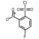 结构式 CAS# 568586-10-7, 4-氟-2-硝基苯磺酰氯
