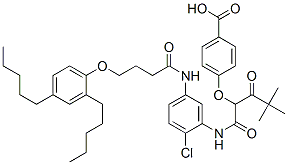 CAS#: 56912-33-5， 4-[1-[[2-Chloro-5-[4-(2,4-Dipentylphenoxy)Butanoylamino]Phenyl]Carbamoyl]-3,3-Dimethyl-2-Oxo-Butoxy]Benzoic Acid