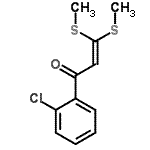 结构式 CAS# 56944-67-3, 1-(2-氯苯基)-3,3-二(甲硫基)-2-丙烯-1-酮