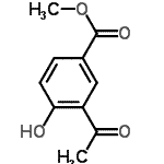 结构式 CAS# 57009-12-8, 甲基3-乙酰基-4-羟基苯甲酸酯