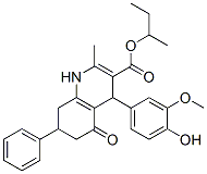 CAS#: 5710-37-2， Butan-2-Yl 4-(4-Hydroxy-3-Methoxy-Phenyl)-2-Methyl-5-Oxo-7-Phenyl-4,6,7,8-Tetrahydro-1H-Quinoline-3-Carboxylate