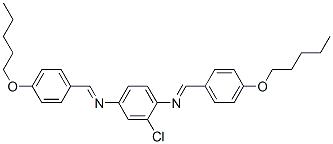 structure of CAS# 57134-16-4, 2-Chloro-N,N'-Bis[[4-(Pentyloxy)Phenyl]Methylene]-1,4-Benzenediamine;N-[2-Chloro-4-[(4-Pentoxyphenyl)Methyleneamino]Phenyl]-1-(4-Pentoxyphenyl)Methanimine;(4-Amoxybenzylidene)-[4-[(4-Amoxybenzylidene)Amino]-2-Chloro-Phenyl]Amine;1,4-Benzenediamine, 2-Chloro-N,N'-Bis((4-(Pentyloxy)Phenyl)Methylene)-