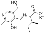 结构式 CAS# 57212-58-5, 吡哆-L-异亮氨酸钾盐