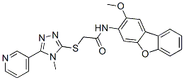 CAS#: 573974-08-0， N-(2-Methoxy-3-Dibenzofuranyl)-2-[[4-Methyl-5-(Pyridin-3-Yl)-4H-1,2,4-Triazol-3-Yl]Thio]-Acetamide