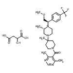 CAS#: 573979-50-7， 2-Hydroxysuccinic Acid - (4,6-Dimethyl-5-Pyrimidinyl){4-[(3S)-4-{(1R)-2-Methoxy-1-[4-(Trifluoromethyl)Phenyl]Ethyl}-3-Methyl-1-Piperazinyl]-4-Methyl-1-Piperidinyl}Methanone (1:1)
