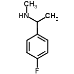 structure of CAS# 574731-02-5, 1-(4-Fluorophenyl)-N-Methylethanamine;(RS)-N-[1-(4-fluorophenyl)ethyl]methylamine;[(4-fluorophenyl)ethyl]methylamine;[1-(4-Fluoro-phenyl)-ethyl]-methyl-amine