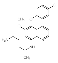 CAS#: 57514-26-8， N2-[5-(4-Chlorophenoxy)-6-Methoxy-8-Quinolinyl]-2,4-Pentanediamine