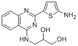 CAS#: 57584-57-3， 3-((2-(5-Amino-2-Thienyl)-4-Quinazolinyl)Amino)-1,2-Propanediol