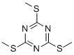 structure of CAS# 5759-58-0, 2,4,6-Tris(Methylthio)-1,3,5-Triazine;2,4,6-Tris(Methylthio)-1,3,5-Triazine;2,4,6-Tris(Methylthio)-S-Triazine;Brn 0151508
