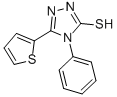 结构式 CAS# 57600-04-1, 4-苯基-5-噻吩-2-基-4H-[1,2,4]三唑-3-硫醇