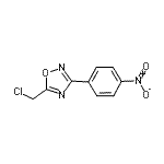 structure of CAS# 57611-19-5, 5-(Chloromethyl)-3-(4-Nitrophenyl)-1,2,4-Oxadiazole;[1,2,4]oxadiazole;5-Chloromethyl-3-(4-nitro-phenyl)-;5-Chloromethyl-3-(4-nitro-phenyl)-[1,2,4]oxadiazole