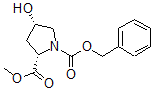 structure of CAS# 57653-35-7, N-Cbz-cis-4-Hydroxy-L-proline methyl ester
