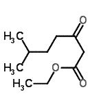 结构式 CAS# 57689-16-4, 乙基6-甲基-3-氧代庚酸酯