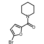 structure of CAS# 57785-36-1, (5-Bromo-2-Furyl)(1-Piperidinyl)Methanone;(5-bromofuran-2-yl)(piperidin-1-yl)methanone;1-(5-bromo-2-furoyl)piperidine;5-bromo(2-furyl) piperidyl ketone