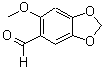 结构式 CAS# 5780-00-7, 6-甲氧基-苯并[1,3]二氧杂环戊烯-5-甲醛