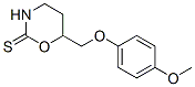 CAS 登录号：57841-14-2， 3,4,5,6-四氢-6-(4-甲氧基苯氧基甲基)-2H-1,3-恶嗪-2-硫酮