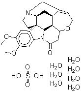 structure of CAS# 5787-00-8, Brucine Sulfate Heptahydrate;BRUCINE SULFATE HYDRATE ACS REAGENT;Brucine Sulphate Heptahydrate;BRUCINE SULFATE REAGENT (ACS)