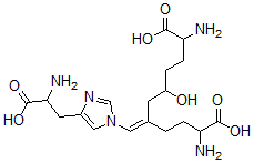 CAS 登录号：57944-40-8， (5Z)-2,10-二氨基-5-[[4-(2-氨基-2-羧基-乙基)咪唑-1-基]亚甲基]-7-羟基十一烷二酸