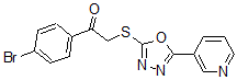 CAS 登录号：5798-45-8， 1-(4-溴-苯基)-2-(5-吡啶-3-基-[1,3,4]恶二唑-2-基硫基)-乙酮