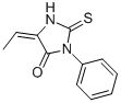 structure of CAS# 5800-50-0, 5-Ethylidene-3-phenyl-2-thiohydantoin;5-Ethylidene-3-Phenyl-2-Thiohydantoin PTH-DELTA-Threonine;5-Ethylidene-3-Phenyl-2-Thioxoimidazolidin-4-One;5-ETHYLIDENE-3-PHENYL-2-THIOHYDANTOIN