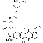 CAS#: 58161-65-2， 3-Acetyl-3,5,12-Trihydroxy-10-Methoxy-6,11-Dioxo-1,2,3,4,6,11-Hexahydro-1-Tetracenyl 2,3,6-Trideoxy-3-[(N,N-Dimethylglycylglycyl)Amino]Hexopyranoside