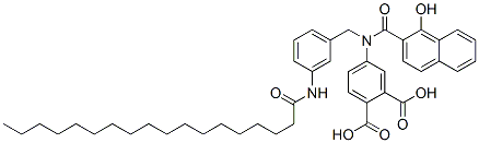 CAS#: 58162-63-3， 5-[[(1-Hydroxy-2-Naphthyl)Carbonyl][[3-[(1-Oxooctadecyl)Amino]Phenyl]Methyl]Amino]Phthalic Acid