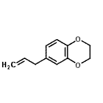 结构式 CAS# 58169-24-7, 6-烯丙基-2,3-二氢-1,4-苯并二氧杂环己烷