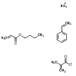 CAS#: 58479-10-0， 2-Methyl-2-Propenoic acid polymer with butyl 2-propenoate and ethenylbenzene ammonium salt