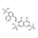 structure of CAS# 5850-64-6, 4,5-Dihydroxy-3-[(E)-(4-Sulfo-1-Naphthyl)Diazenyl]-2,7-Naphthalenedisulfonic Acid