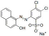 CAS 登录号：5850-81-7， 4,5-二氯-2-[(2-羟基-1-萘基)偶氮]苯磺酸钠