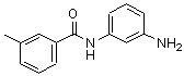 structure of CAS# 585517-66-4, N-(3-Aminophenyl)-3-Methylbenzamide;MFCD01806272