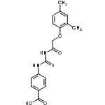 CAS#: 586391-32-4， 4-({[(2,4-Dimethylphenoxy)Acetyl]Carbamothioyl}Amino)Benzoic Acid