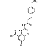 CAS 登录号：586392-83-8， 3,5-二氯-2-({[(4-乙基苯氧基)乙酰基]硫代氨基甲酰}氨基)苯甲酸