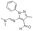 结构式 CAS# 58668-41-0, N'-(4-甲酰基-3-甲基-1-苯基-1H-吡唑-5-基)-N,N-二甲基亚胺甲酰胺