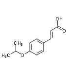 structure of CAS# 586960-22-7, (2E)-3-(4-Isopropoxyphenyl)Acrylic Acid;(2E)-3-(4-Isopropoxyphenyl)acrylic acid;(2E)-3-[4-(methylethoxy)phenyl]prop-2-enoic acid;(E)-3-(4-isopropoxyphenyl)acrylic acid